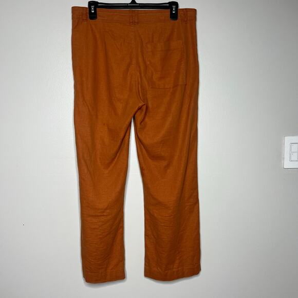 Sanctuary Women's Standard Surplus Linen Blend Drawstring Pants Sz 28 Rust Brown - Picture 6 of 9